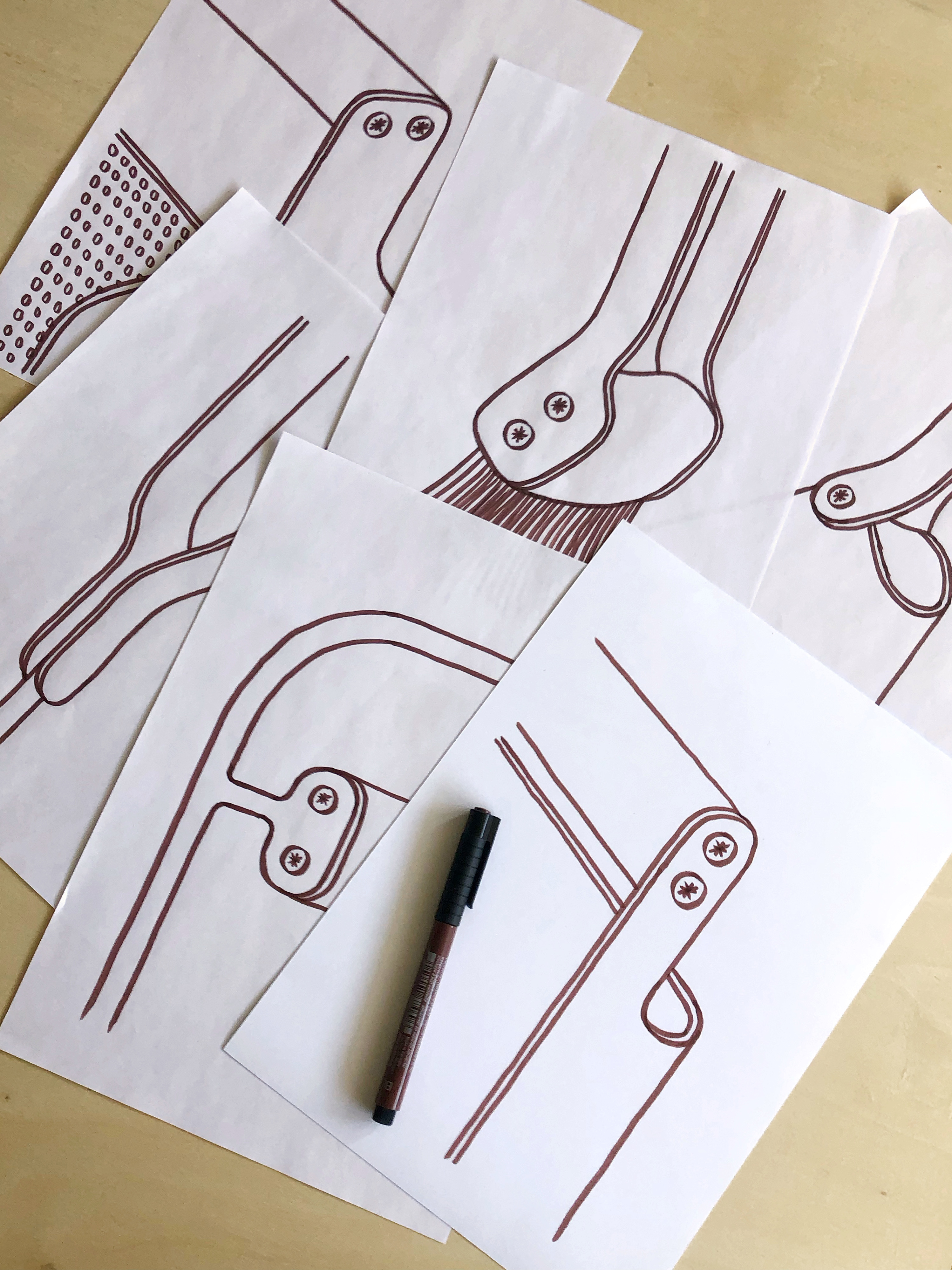 Fireside tool sketches