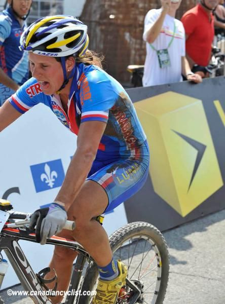 Katerina Nash crashed early in her lap.