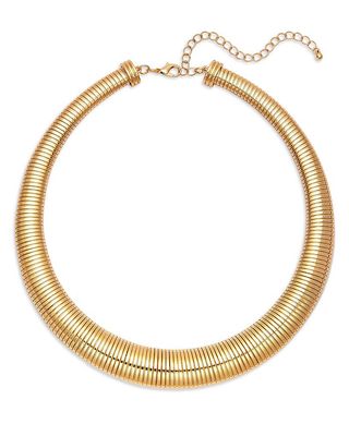 Tubogas Collar Necklace in 14k Gold Plated, 16"-18 - Exclusive