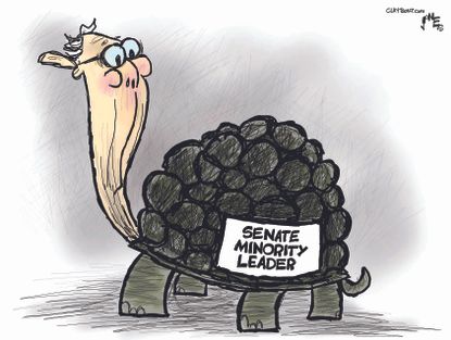 Political Cartoon U.S. McConnell Georgia Senate loss