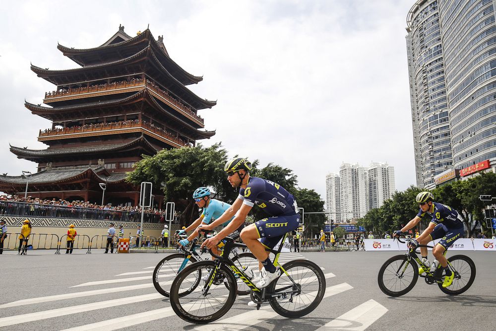 Scenery along the route of stage 3 at the Tour of Guangxi