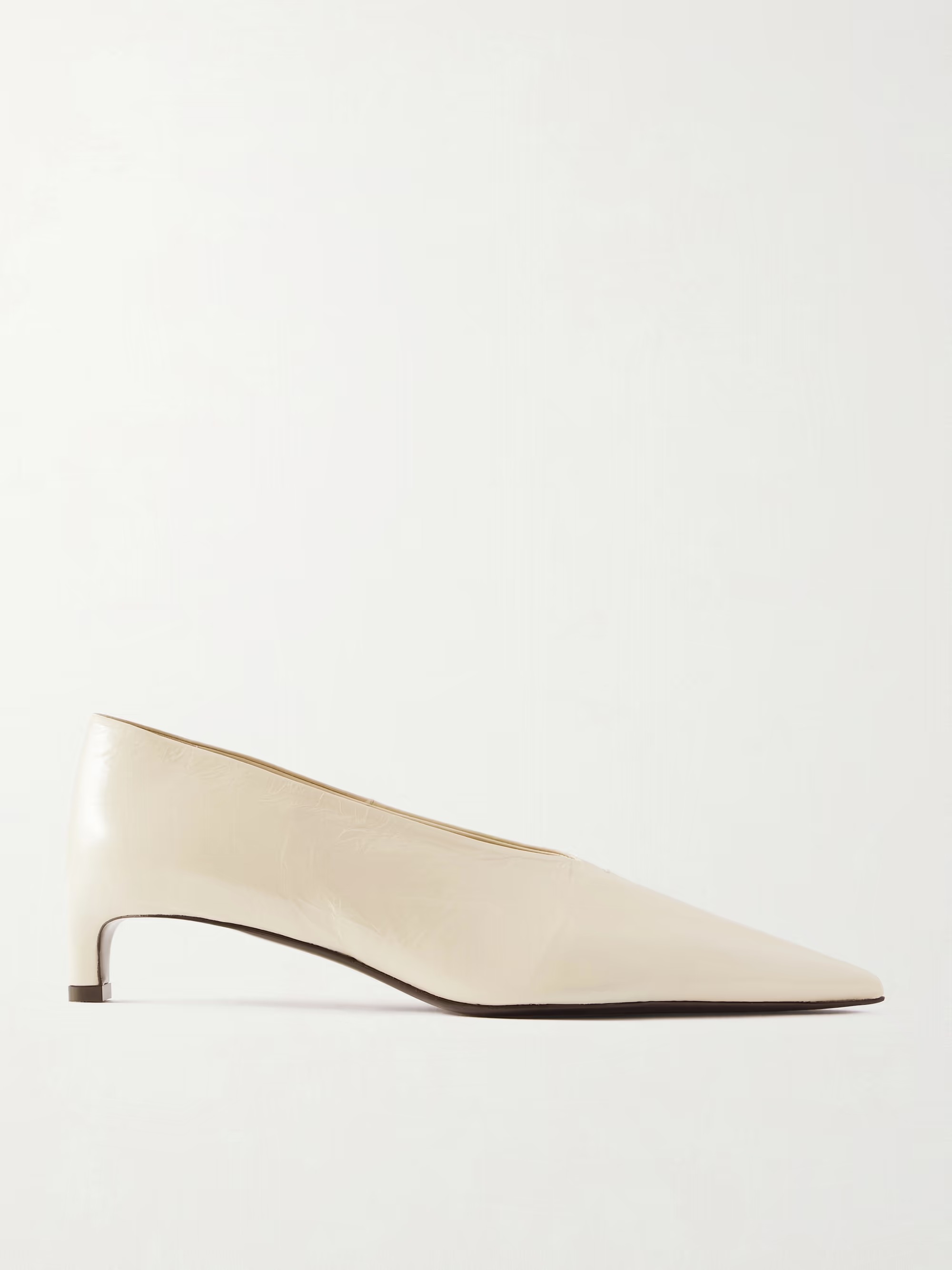 Jil Sander, Crinkled Patent-Leather Pumps