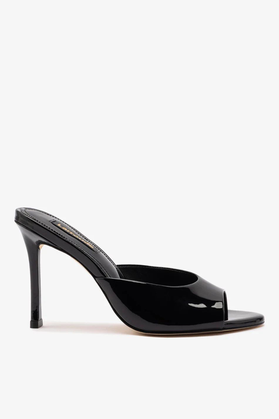 Larroud&amp;eacute;, Jasmine Hi Mule in Black Leather