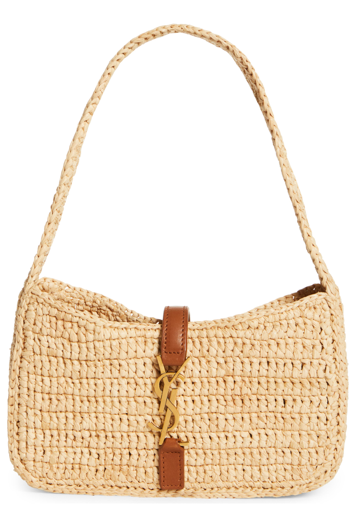 Saint Laurent Mini Le 5 à 7 Raffia Hobo