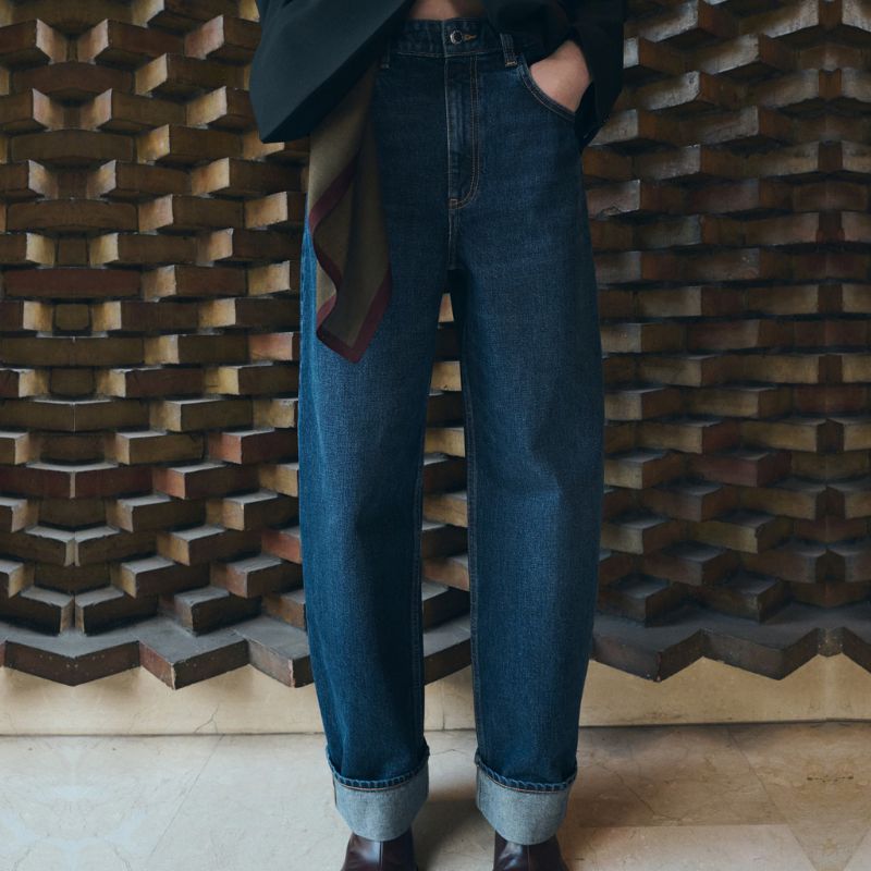 Mango turned up jeans