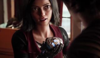 Alita: Battle Angel Alita gives her heart to Hugo