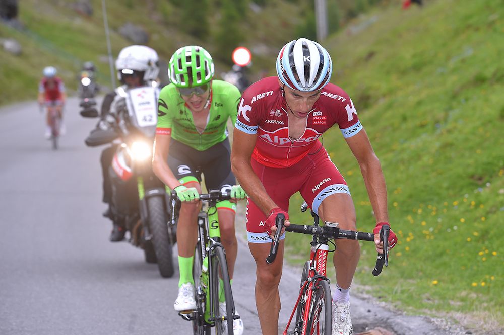 Simon Spilak (Katusha-Alpecin) and Joe Dombrowski (Cannondale-Drapac)