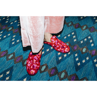 Slippers on carpet.