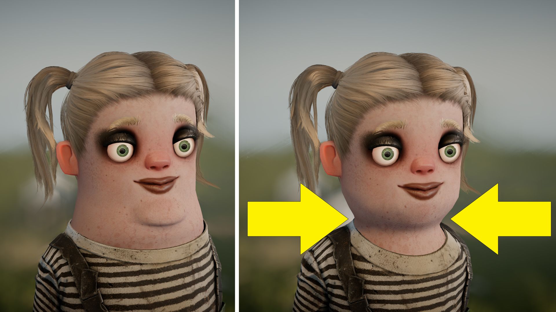Garry Newman adds necks to his neckless characters because the lack of necks 'comes up consistently in our many many many negative reviews'
