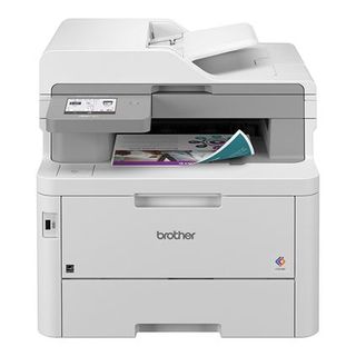 Brother MFC-L8395CDW printer on a white background