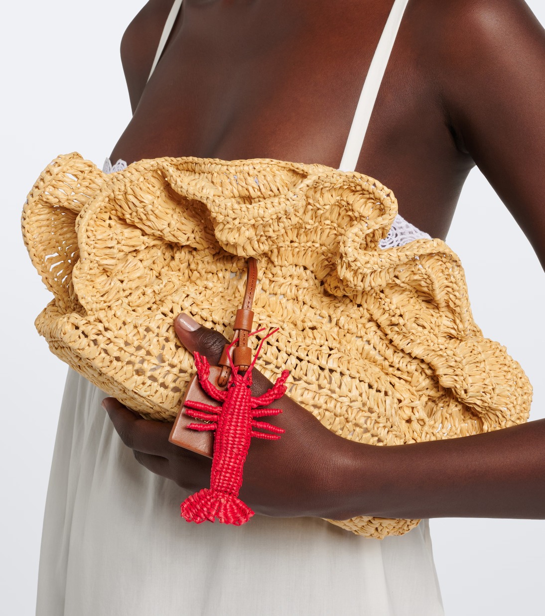 Aquazzura, Paradise Raffia Clutch