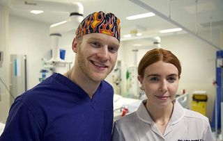 Celebrities on the NHS Frontline shows Jonnie Peakcock and Stacey Dooley