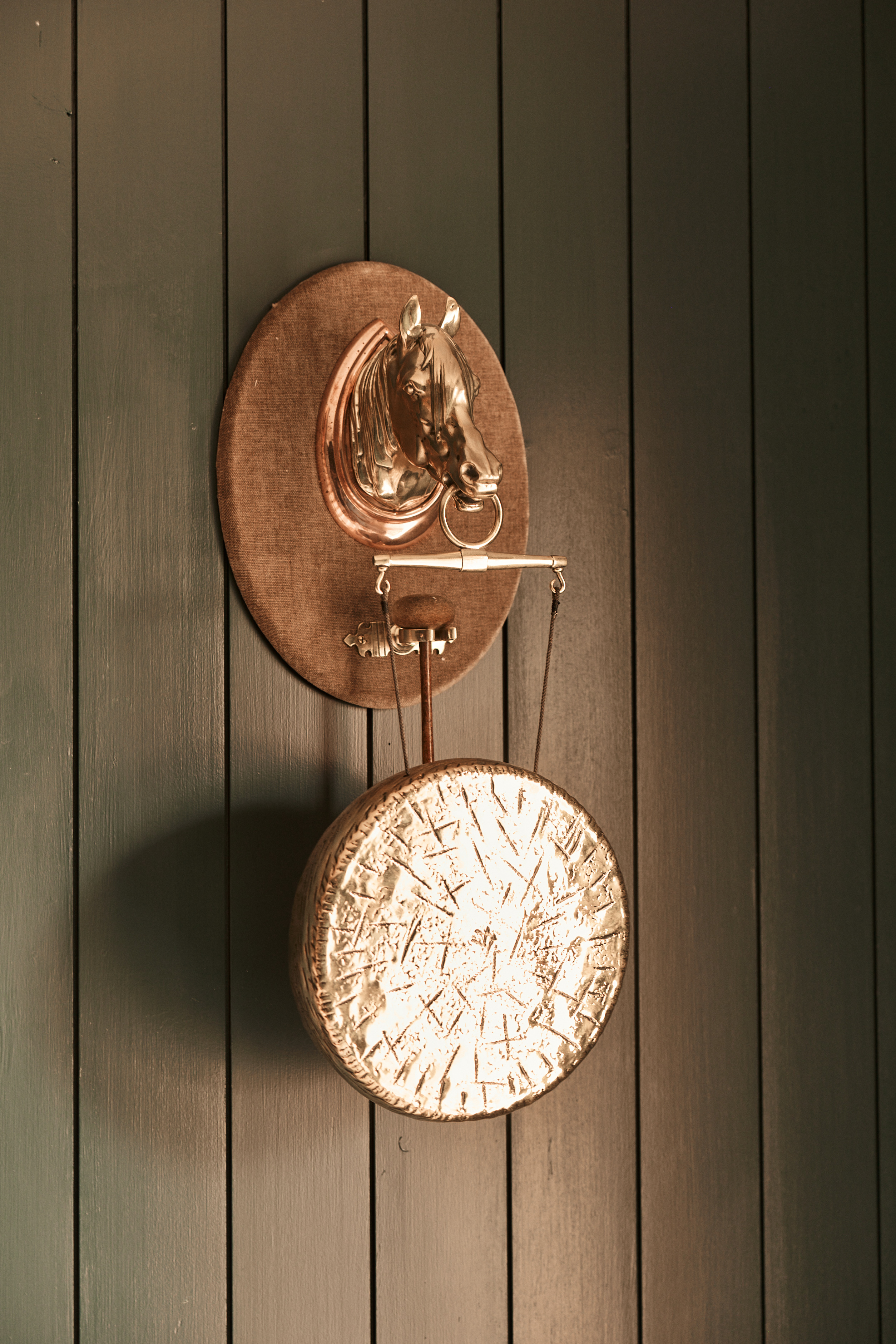 view of a lamp with an equestrian design