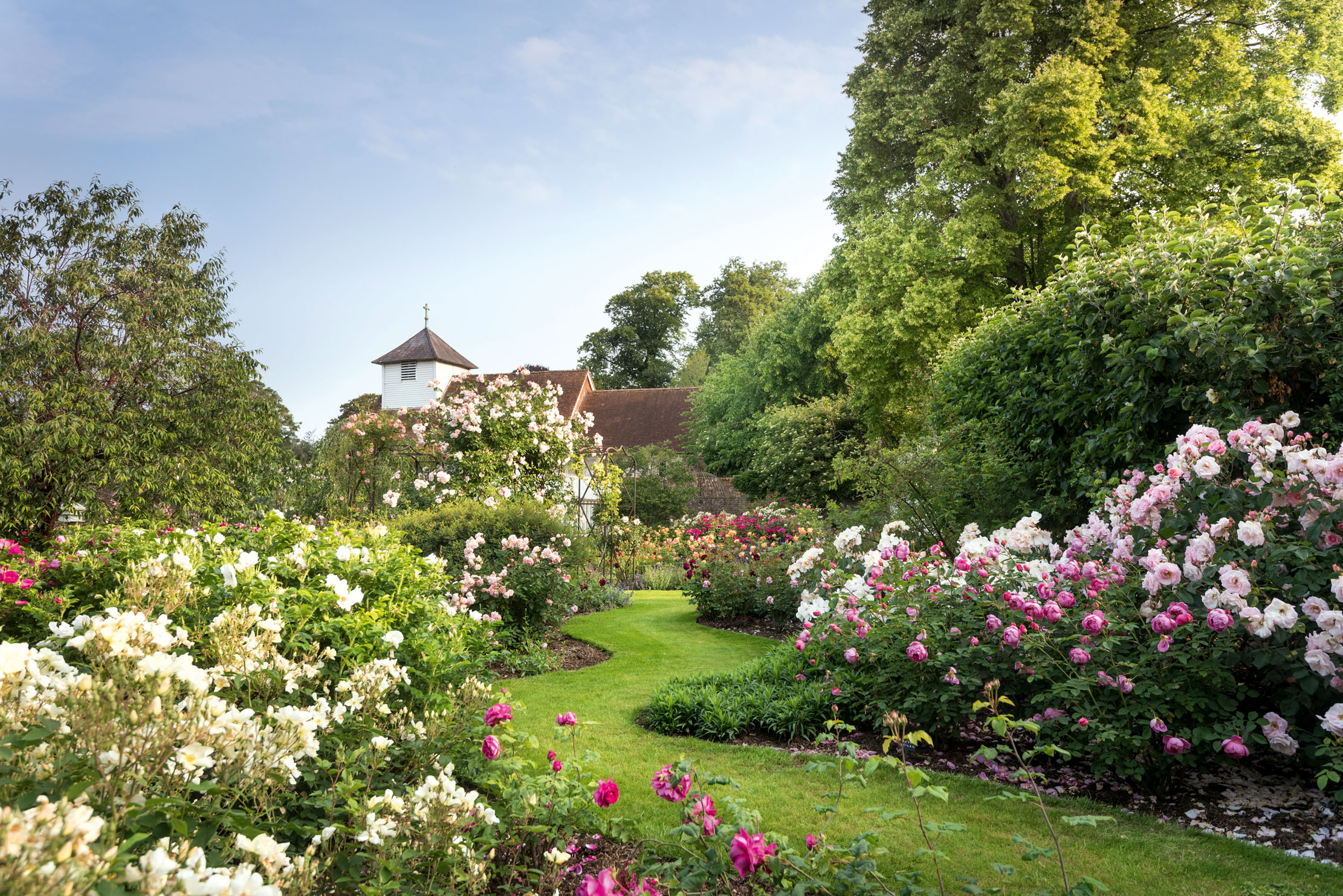 The gardens at Dummer House in Hampshire