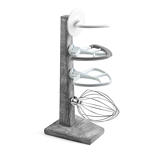 Wooden Stand Mixer Attachment Holders, Compatible With Kitchenaid Mixer Attachments Kitchen Accessory Organizer for Dough Hook, Replacement Part 4 Pack Accessory Holder Organizer, Storage