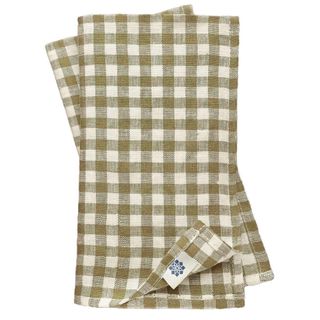 green gingham napkin