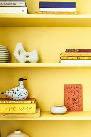 shelves painted in Beehive Place from Mylands
