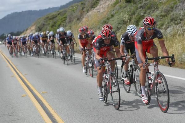 Cervelo TestTeam helped Radioshack control the action along the highway today.