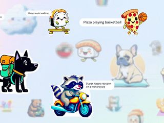 Meta's example of AI generated stickers for use in chats and stories.