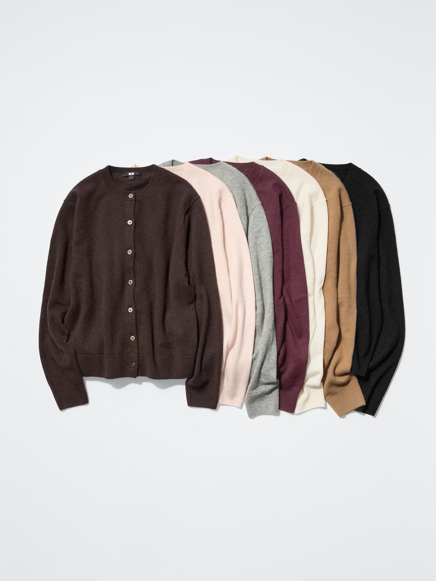 100% Cashmere Crew Neck Cardigan