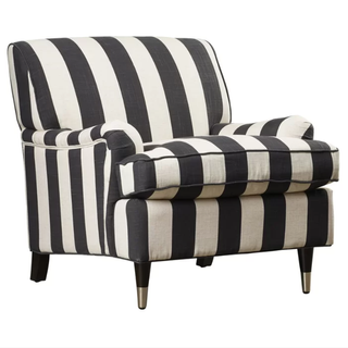 striped accent armchair