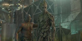 Groot and Drax together in Guardians of the Galaxy