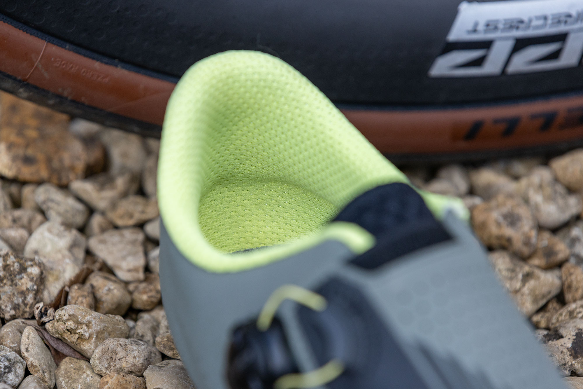 Sidi Aertis heel cup in yellow microfibre cloth