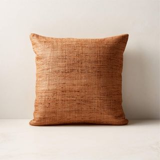 brown square pillow
