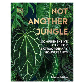 A houseplant care book cover with a close-up of leaves 