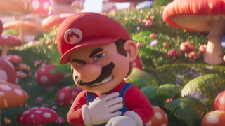 Mario clutching his chest and grimacing