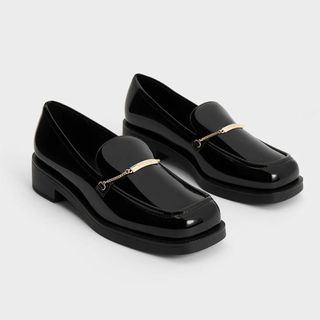 Charles & Keith loafer with metallic accent