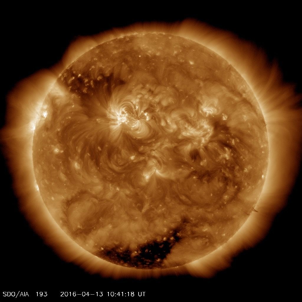 The sun, as it appeared on April 13, 2016. 