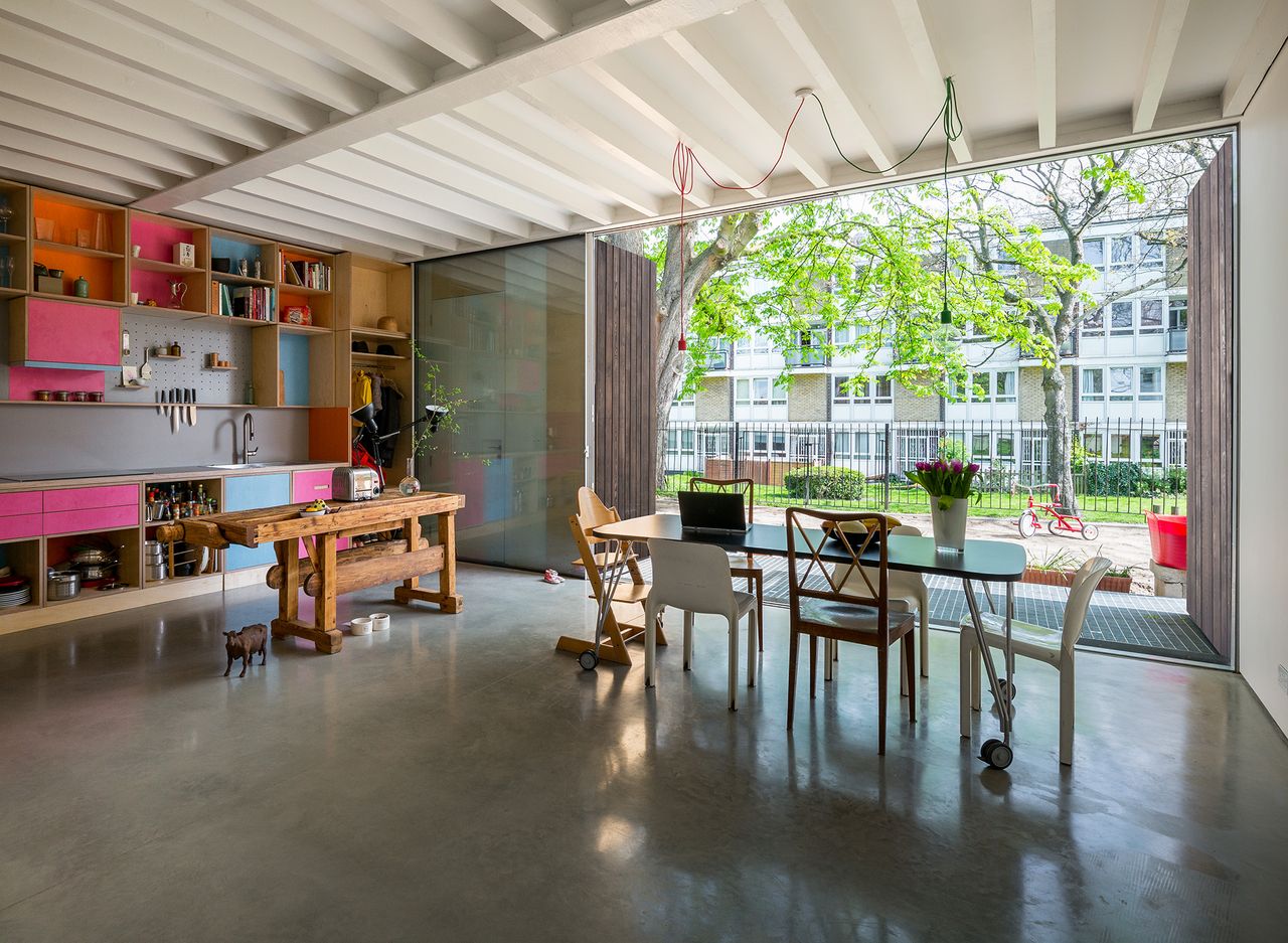 interior of self build on brownfield garage site