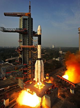 GSLV-D5 Begins Launch with GSAT-14
