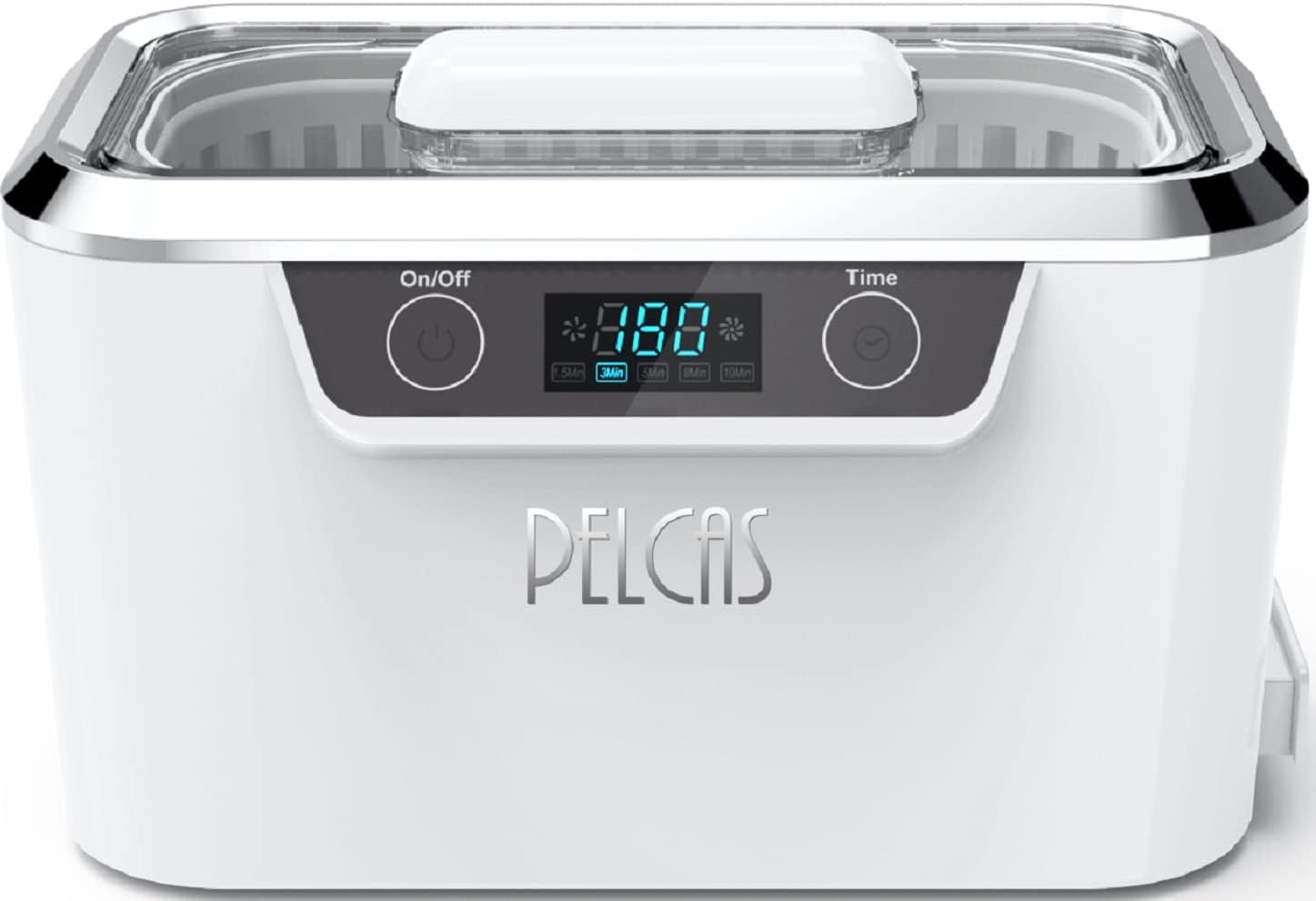 Pelcas Ultrasonic Cleaner With Dual Transducers,jewellery Cleaner 800ml 42khz With Touch Screen and 5 Time Settings for Glasses Watches Jewellery Denture Tools Guin-Ness Surger Cans