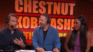 Tim Janus, AKA Eater X on commentary in Chestnut vs. Kobayashi: Unfinished Beef