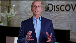 Discovey sales head Jon Steinlauf during Discovery's upfront