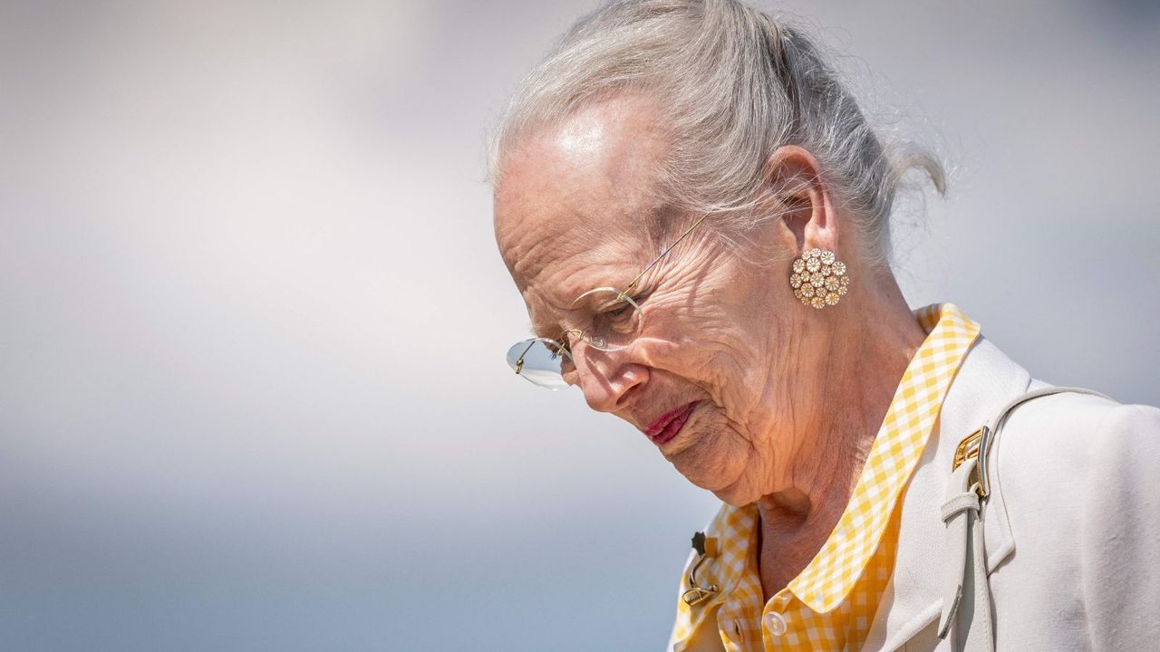 Queen Margarethe&#039;s gingham yellow dress was the perfect summer look as Her Majesty stepped out in a yellow and white ensemble