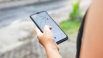 Google Maps being used on an Android phone