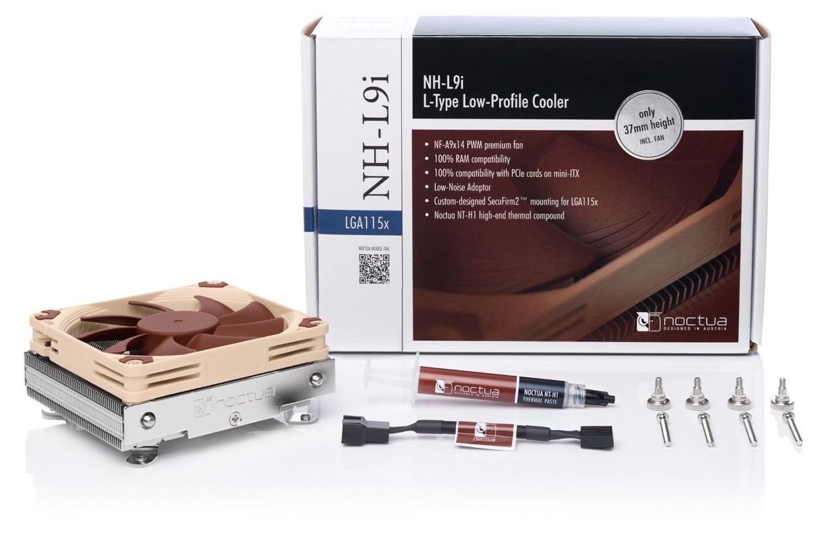 Press materials for the Noctua NH-L9i-17xx low-profile coolers and ND-FD1 fan duct kit.