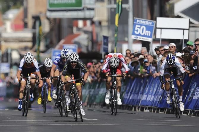 The sprint for the line.