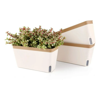 A couple of self-watering herb boxes