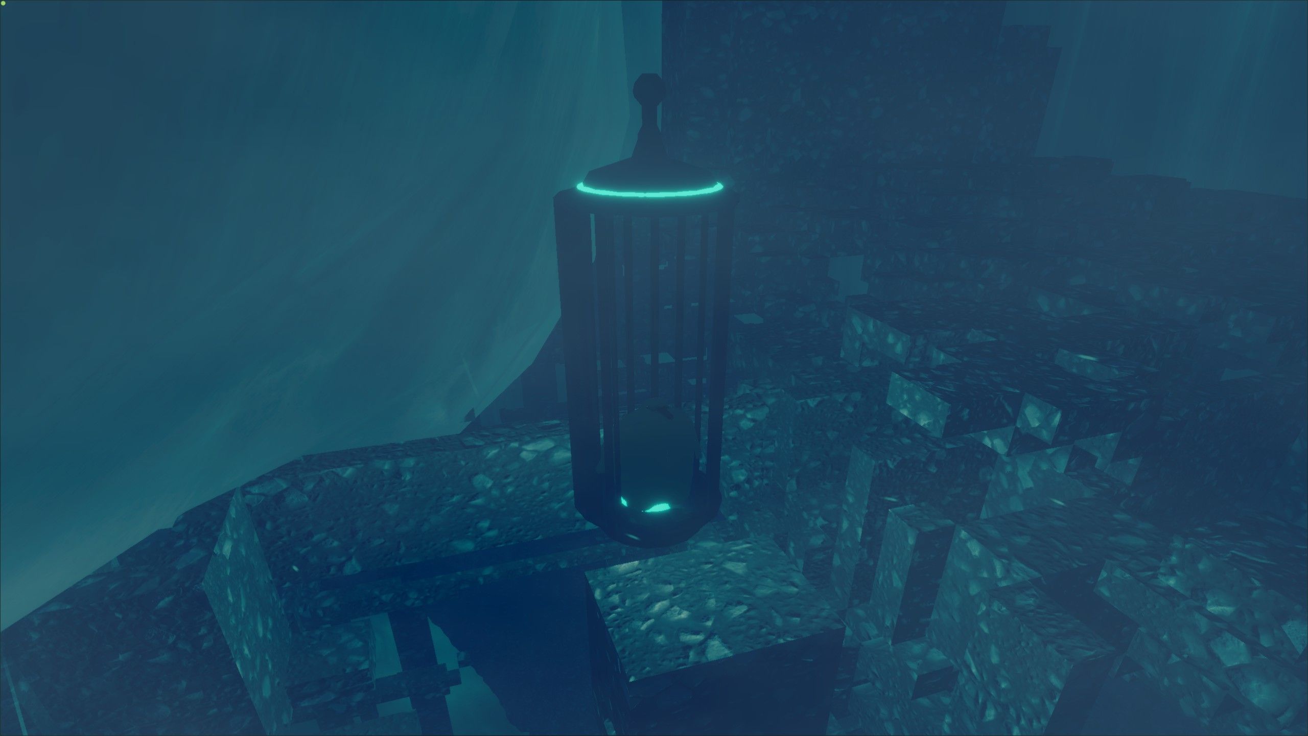penguin in cage elevator similar to ones from Bloodborne