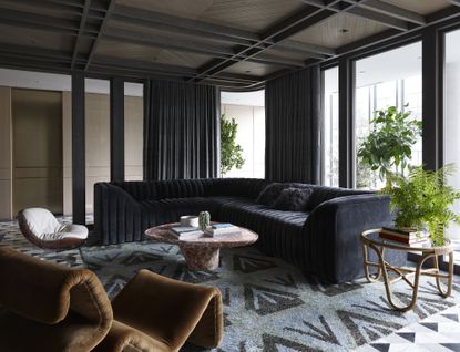 A grey toned living room
