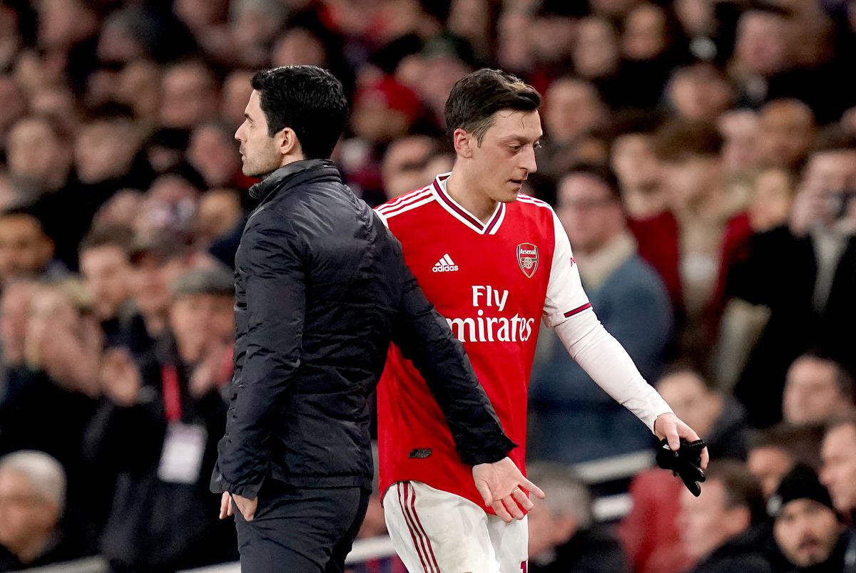 Mesut Ozil and manager Mikel Arteta look set to part ways.