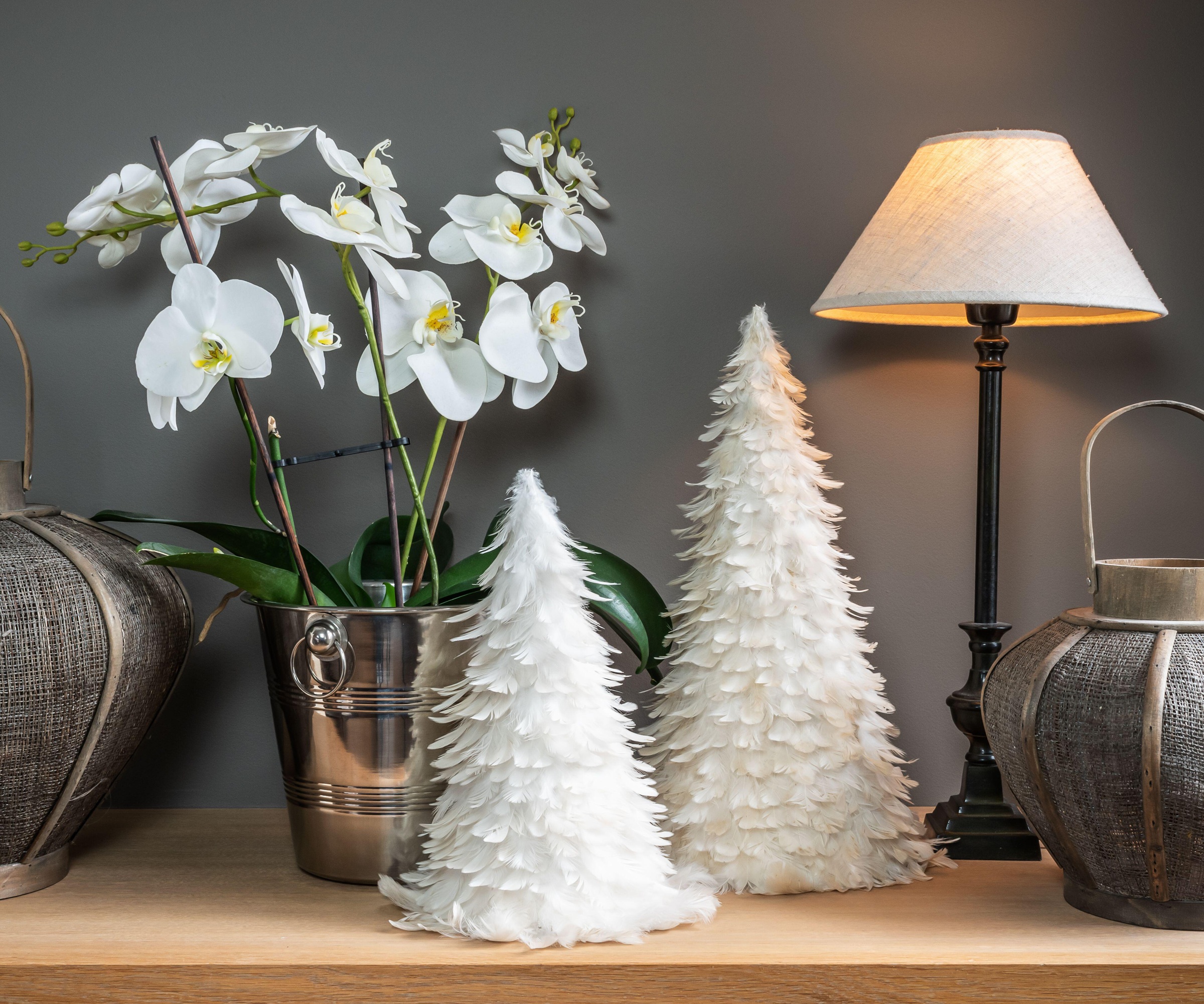 White orchid, Scandi white Christmas