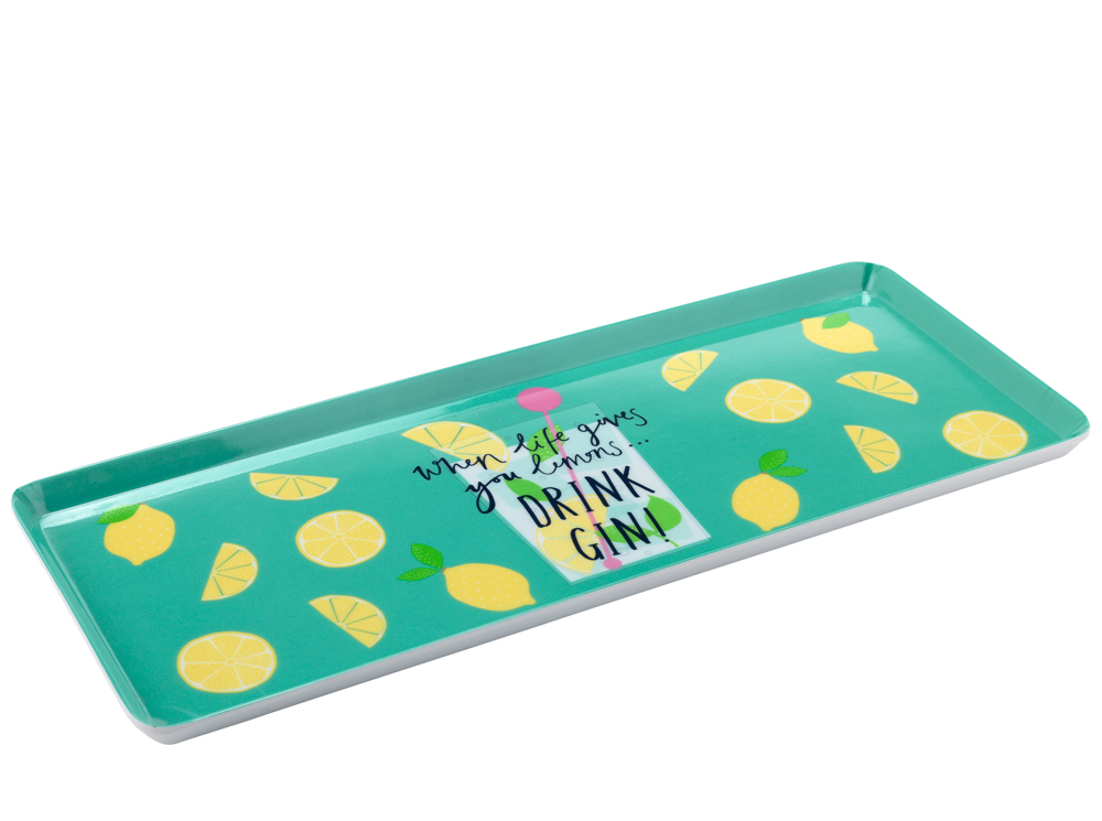 lemon design green gin tray
