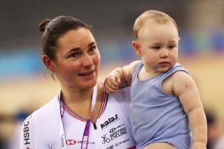 Sarah Storey and her son Charlie,