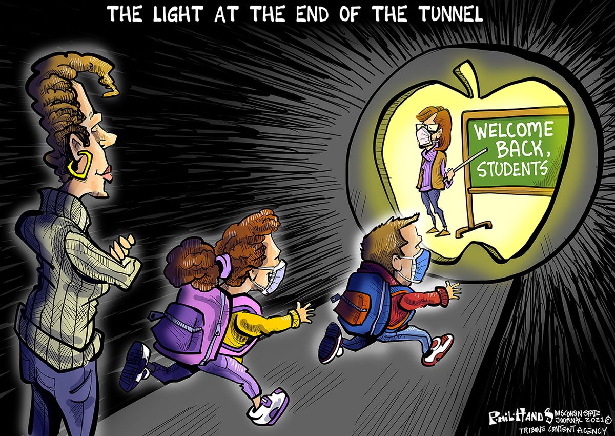 Editorial Cartoon U.S. cdc school reopenings covid | The Week