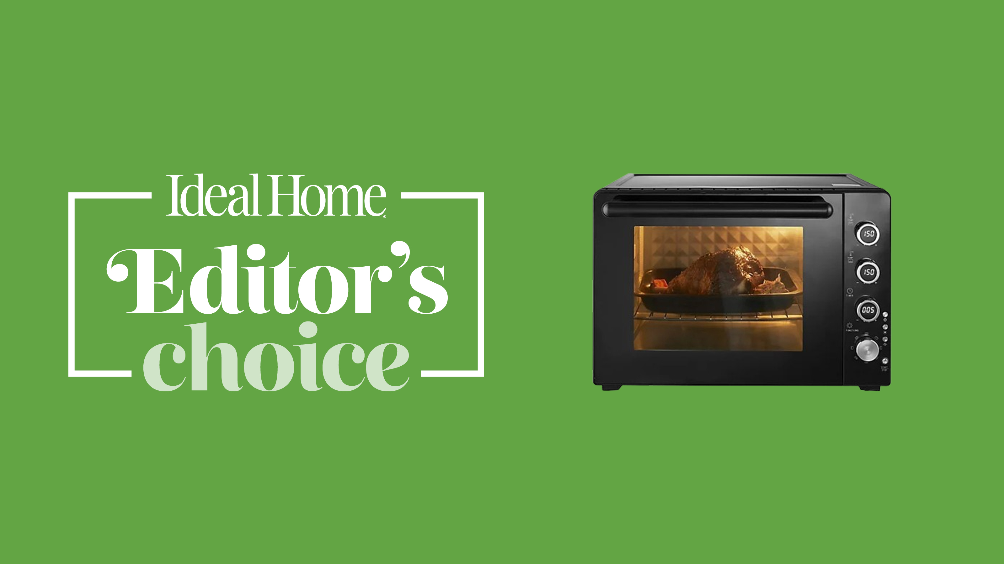 Lakeland mini oven on green background